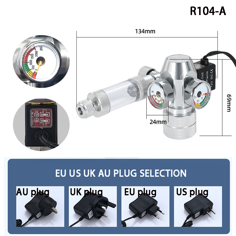 Planted Aquarium Co2 - ZRDR DIY Aquarium CO2 Regulator Electromagnetic