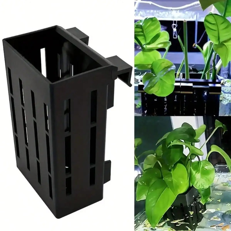 Aquarium Plants Book - Aquarium Plant Holder Black Plastic Basket