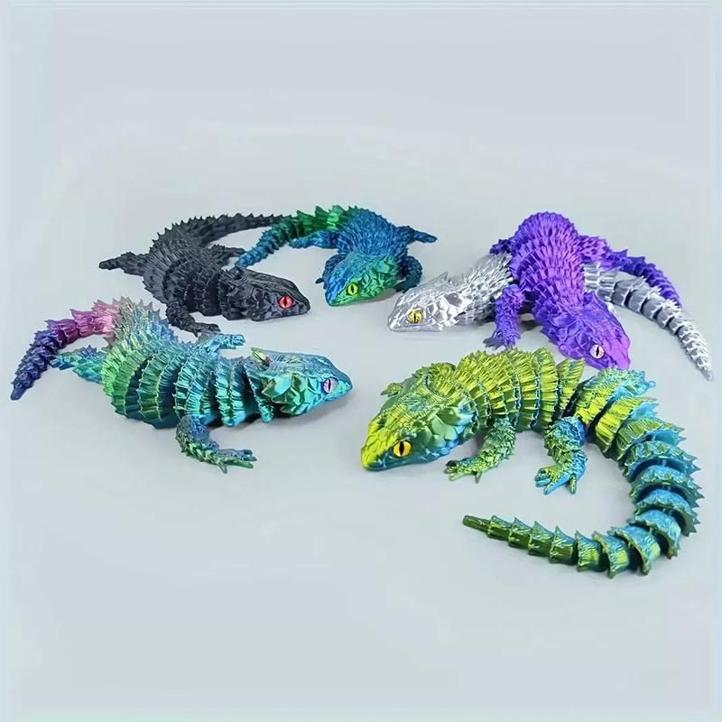 Aquarium Plants Book - 3D Printed Conjoined Lizard Statue Ornaments,