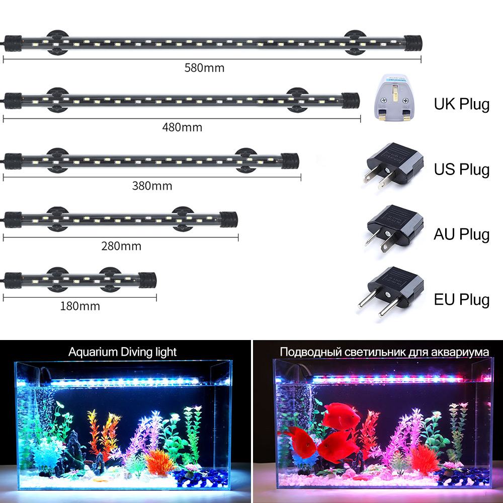 Aquarium Plant Display - 90-260V Bể Cá Đèn LED Chống