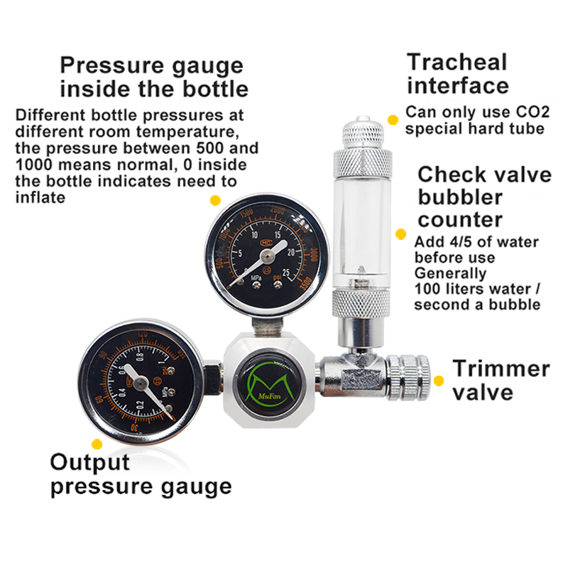 Aquarium CO2 Regulator Magneti - đánh giá và giá Planted Aquarium Kit